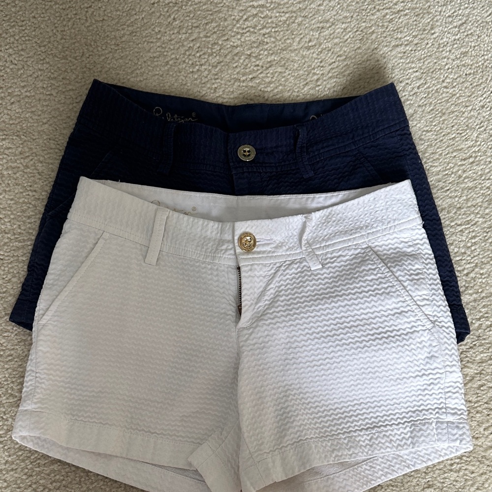 2 for 1 Lilly Pulitzer Women's Navy and White Shorts